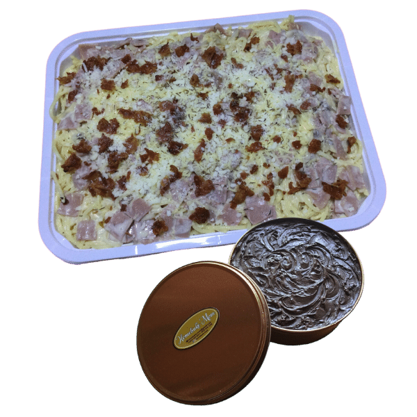 Creamy Carbonara with Classic Chocolate Cake